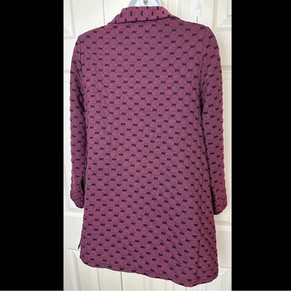 HABITAT Clothes To Live In Cranberry Jacket Coat Textured Asymmetric Burgundy - Picture 7 of 10